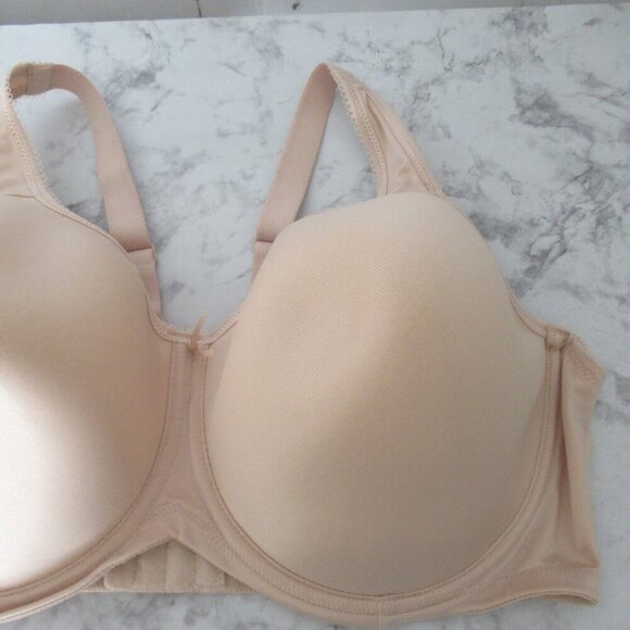 Wacoal Bra 44D Beige Tan Beauty Spacer T Shirt Padded Underwire 853192 - Picture 4 of 6